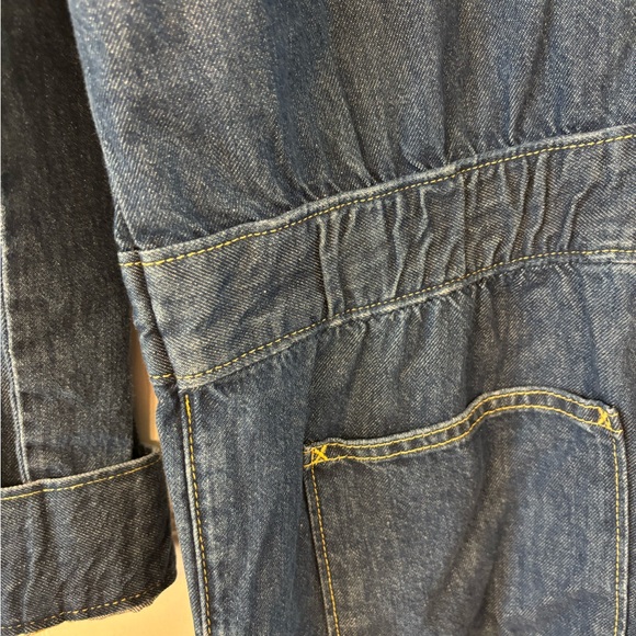 NEW Lee x Free People modern vintage Union alls denim jumpsuit SMALL NWTS - Picture 5 of 6